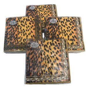 IHR Leopard Cocktail Paper Napkins Set of 4 Packs Made in Germany